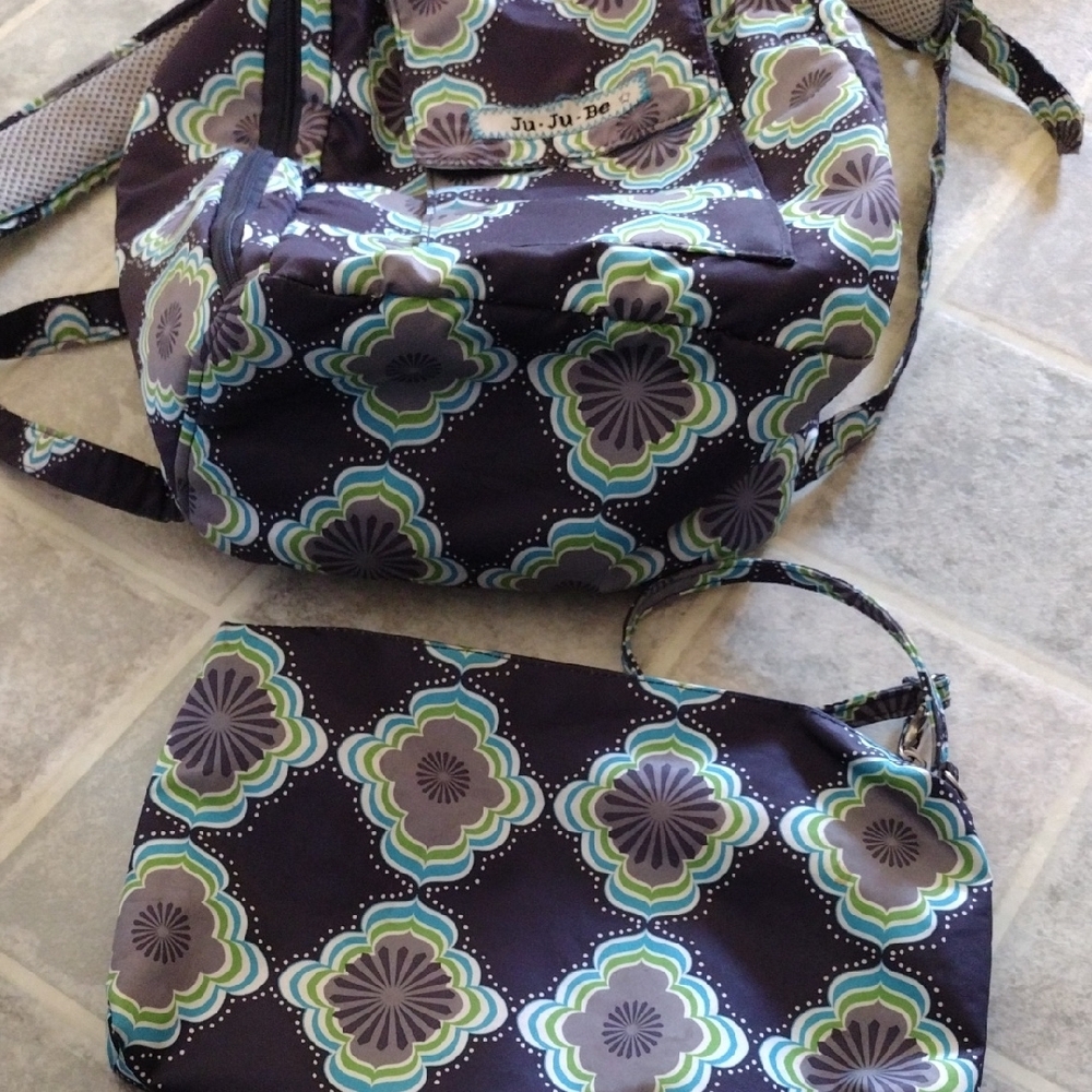 Ju-Ju-Be Floral Pattern Backpack in Purple and Green - Picture 17 of 17